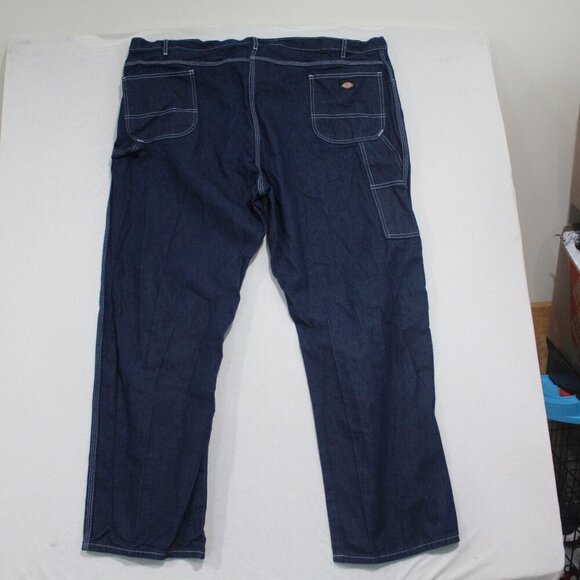 Dickies Work Men Blue Carpentar Jeans Relaxed Fit Size 50X32 - Picture 2 of 9